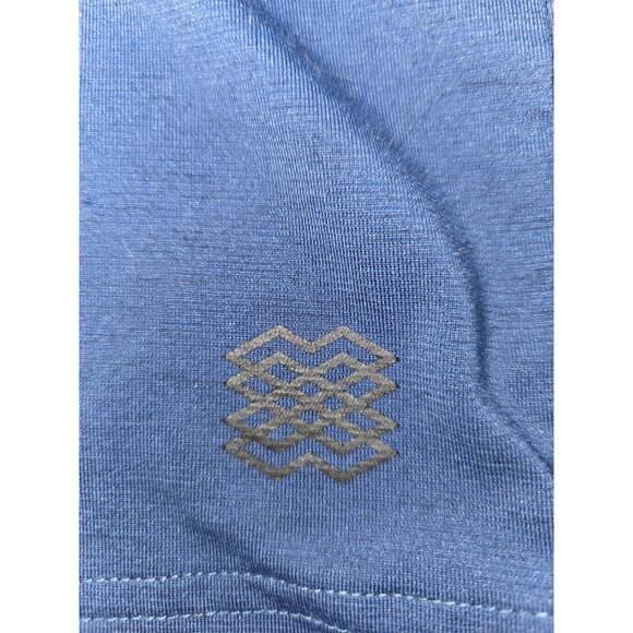 FLX Mens Urban Commuter Blue Crew T-Shirt Medium Polyester Wool Blend - Picture 6 of 7